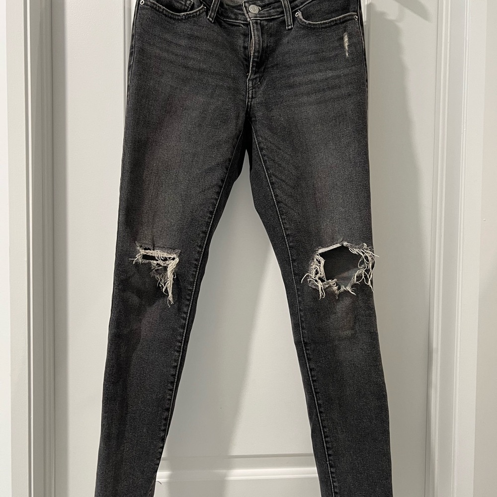 Levi’s 711 skinny Distressed Black Women's Jeans